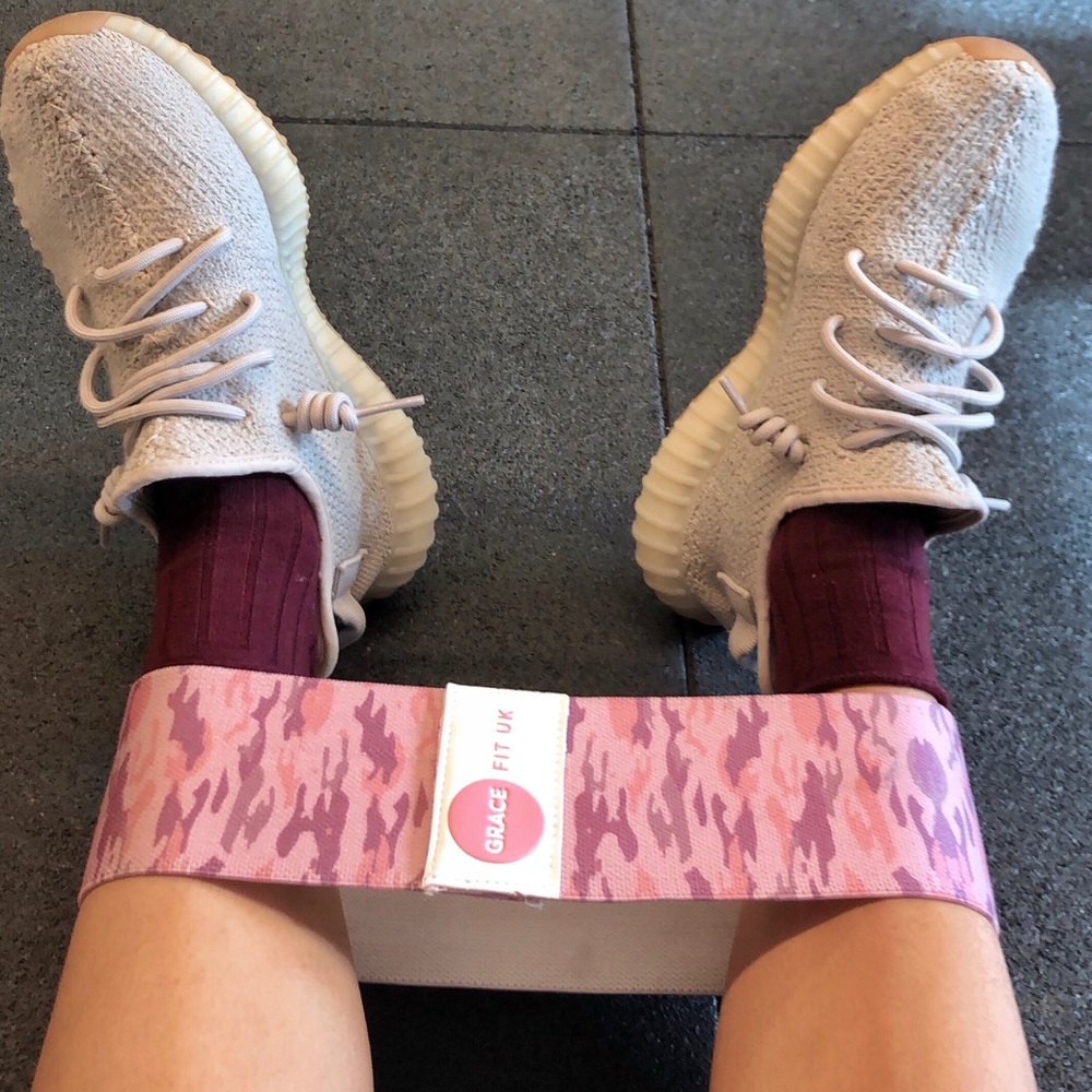 SOLD—GraceFitUK pink camo Resistance Band